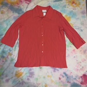 Alfred Dunner Light Jacket Shirt Top Medium